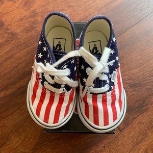 Babies red white and blue vans